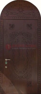 Железная арочная дверь с рисунком ДА-1 для аптеки в Перми