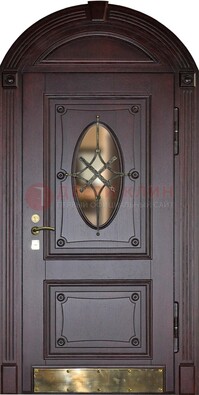 Арочная металлическая дверь с виноритом ДА-38 в Перми