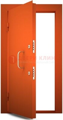 Оранжевая стальная бронированная дверь с нитроэмалью ДБ-2 в Перми