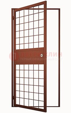 Коричневая металлическая бронированная дверь ДБ-6 в Перми