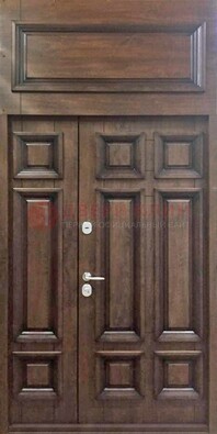 Классическая входная дверь с верхней фрамугой ДФГ-15 в Перми
