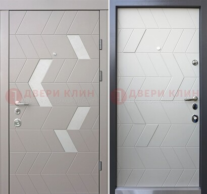 Темная металлическая дверь со светлой МДФ внутри ДМ-203 в Иваново