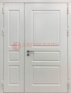 Полуторная светлая металлическая дверь с МДФ ДМ-336 в Перми