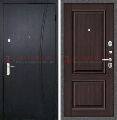 Темная стальная дверь с МДФ панелями ДМ-362 в Перми