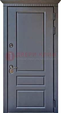 Тёмная входная дверь для коттеджа с МДФ ДМ-528 в Перми