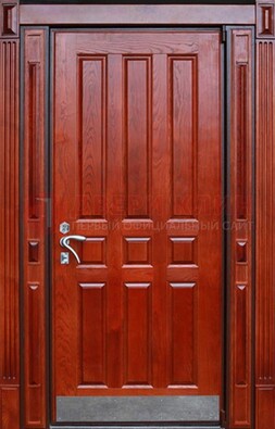 Красная входная дверь для улицы с МДФ ДМ-532 в Перми
