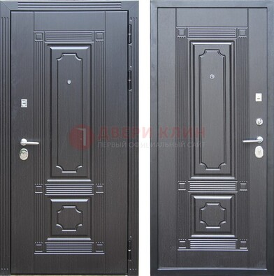 Декоративная серая металлическая дверь с МДФ ДМ-57 в Перми