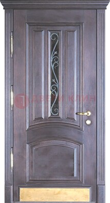 Сиреневая входная дверь с массивом дуба ДМД-17 в Перми