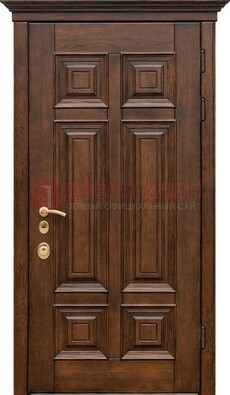 Филенчатая железная дверь с массивом дуба ДМД-68 в Перми