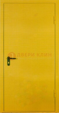 Желтая железная дверь с нитроэмалью ДН-5 в Перми