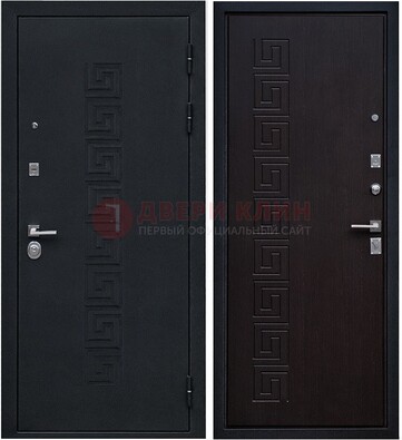 Черная входная дверь с порошковым покрытием ДП-108 в Перми