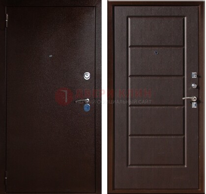 Темная входная дверь с порошковым окрасом ДП-113 в Перми