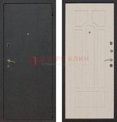 Серая входная дверь с порошковым покрытием МДФ внутри ДП-129 в Перми