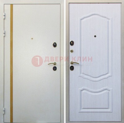 Белая входная дверь с порошковым напылением ДП-136 в Перми