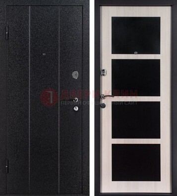 Черная металлическая дверь с порошковым напылением ДП-176 в Перми