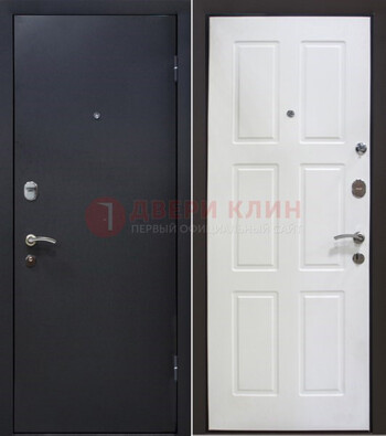 Черная металлическая дверь с порошковым покрытием ДП-193 в Перми