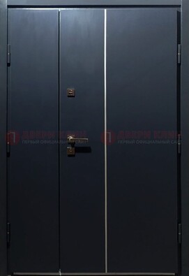 Темная металлическая дверь с порошковым покрытием ДП-220 в Перми