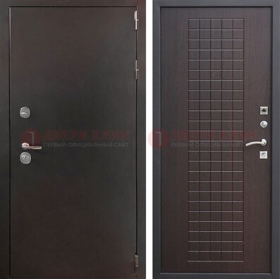 Черная железная дверь с порошковым покрытием ДП-222 в Перми
