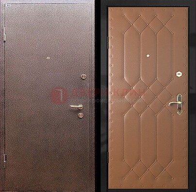 Коричневая металлическая дверь с порошковым окрасом ДП-22 в Перми