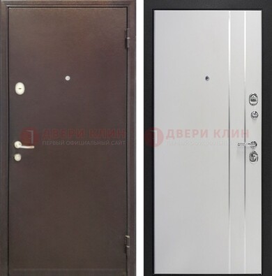 Входная дверь с порошковым покрытием с МДФ с молдингами ДП-232 в Перми