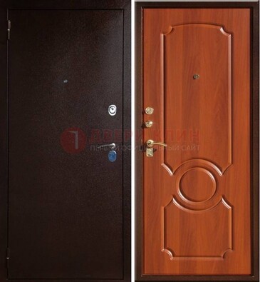 Темная железная дверь с порошковым напылением ДП-46 в Перми