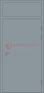 Серая техническая дверь ДПП-16 в Перми