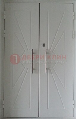 Парадная двухстворчатая дверь с фрезерованным МДФ ДПР-14 в Перми