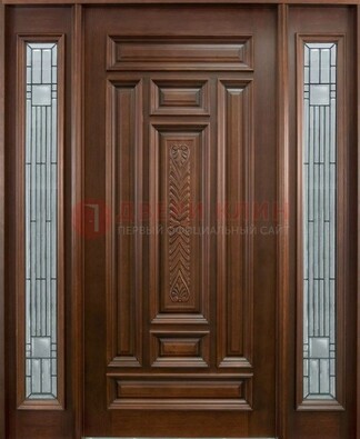 Парадная дверь с резьбой ДПР-70 в кирпичный дом в Перми