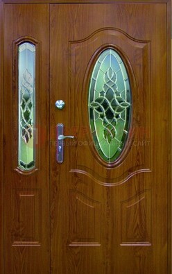 Парадная дверь со стеклянными вставками ДПР-73 для дома в Перми