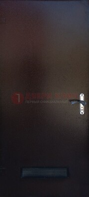 Черная железная техническая дверь ДТ-17 в Перми