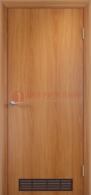 Светлая техническая дверь с вентиляционной решеткой ДТ-1 в Чебоксарах