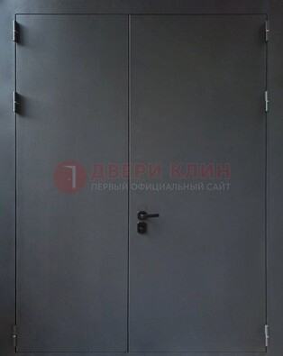 Черная распашная тамбурная дверь Порошок ДТМ-46 в Перми