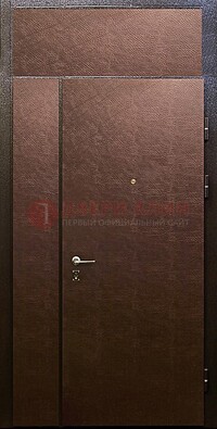 Тамбурная дверь с верхней фрамугой с винилискожей ДТМ-7 в Перми
