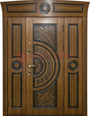 Парадная входная дверь с виноритом и узором ДВТ-194 в Перми