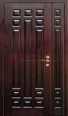 Коричневая металлическая дверь с виноритом ДВТ-20 в Перми