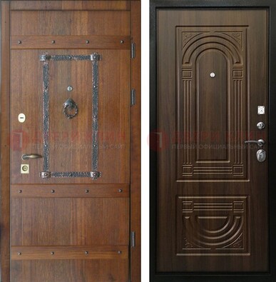 Темная стальная дверь с виноритом ДВТ-232 в Перми