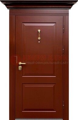 Красная железная дверь винорит для частного дома ДВТ-251 в Перми