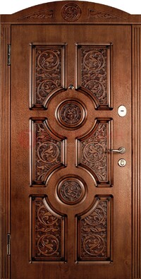 Коричневая входная дверь с виноритом ДВТ-41 в Перми